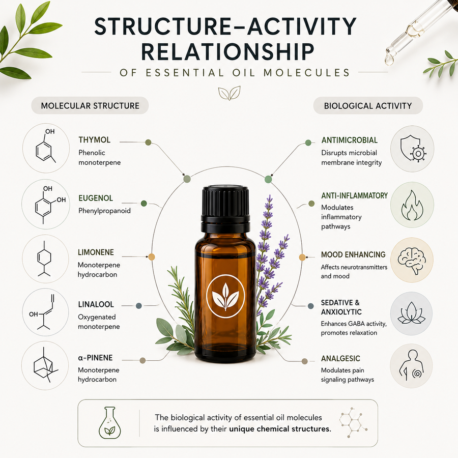 Structure–Activity Relationship of Essential Oil Molecules