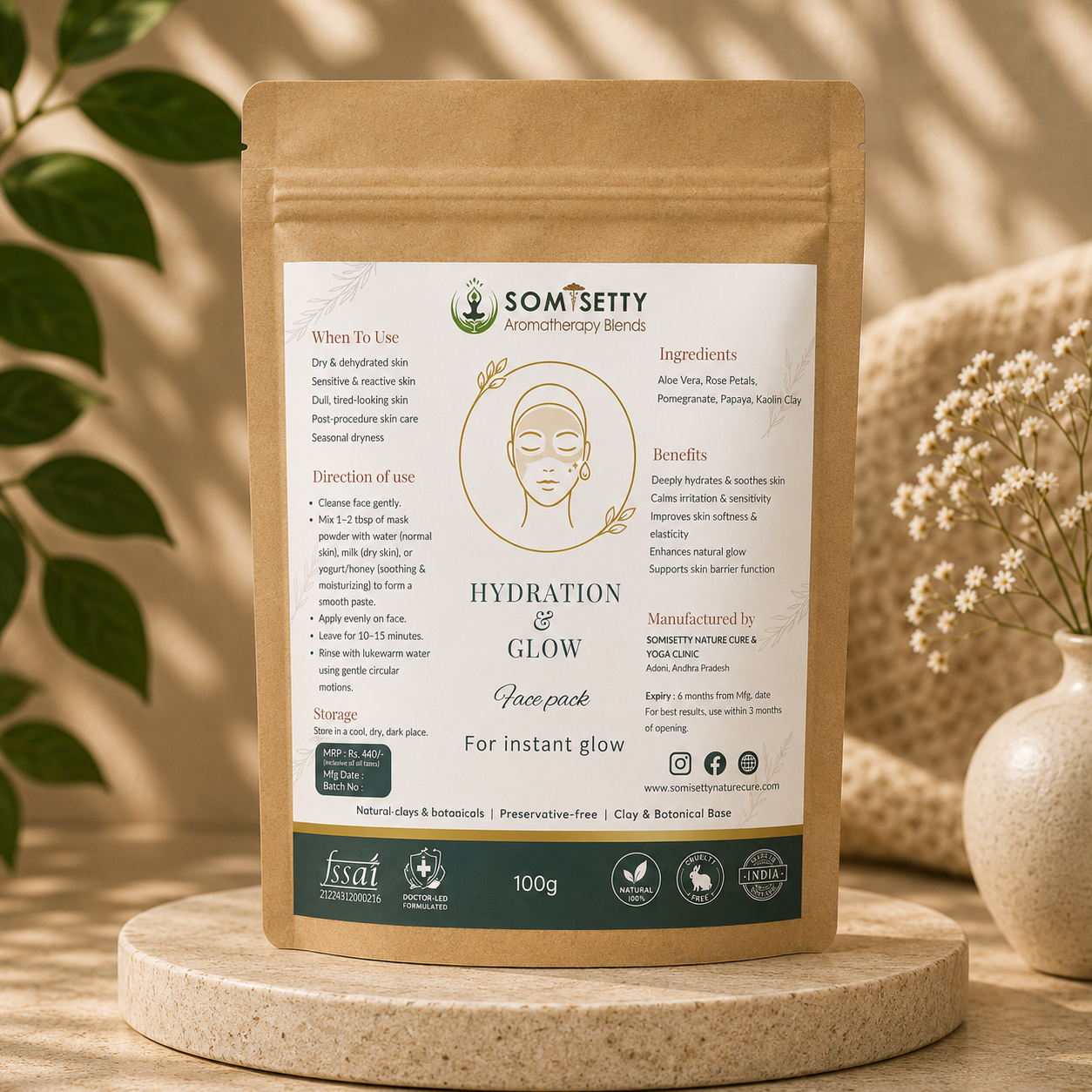 HYDRATION & GLOW FACE PACK (100g)